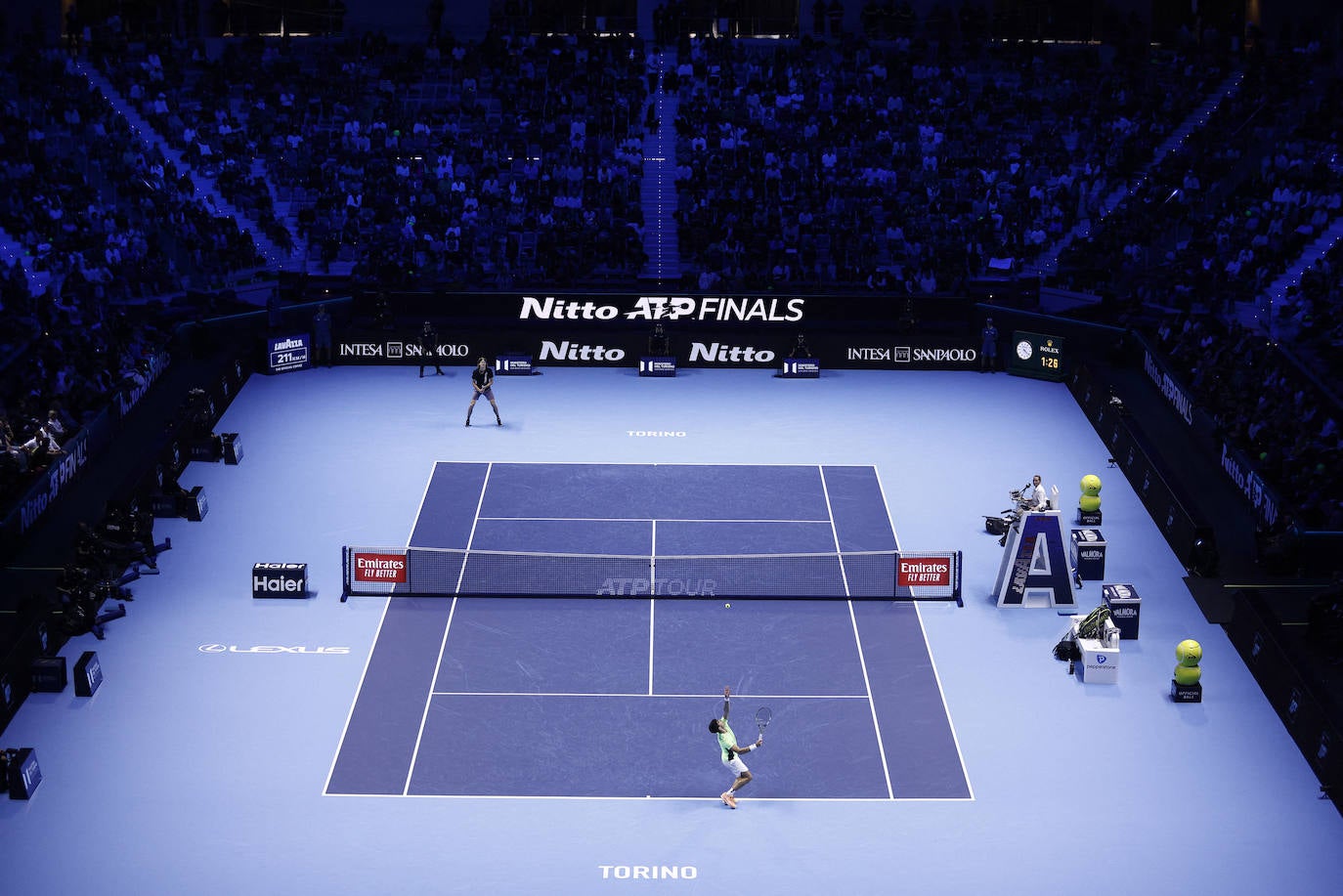 La derrota de Carlos Alcaraz ante Zverev en las Finales ATP, en imágenes