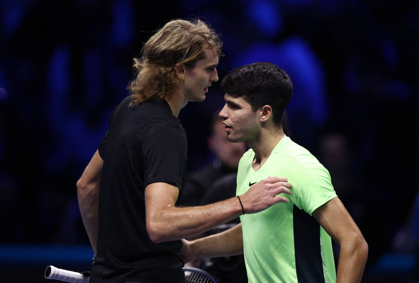 La derrota de Carlos Alcaraz ante Zverev en las Finales ATP, en imágenes