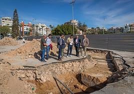 Sillares del muelle Mínguez destapados que marcarían el punto hasta el que esta infraestructura se adentraba en el mar.