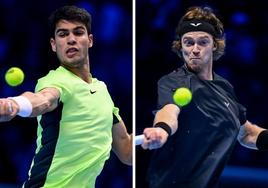 Carlos Alcaraz y Andrey Rublev.