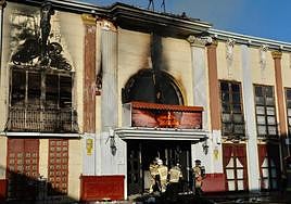 La discoteca Fonda Milagros, tras el incendio que acabó con la vida de 13 personas.