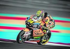 Fermín Aldeguer, en los entrenamientos oficiales del GP de Catar.