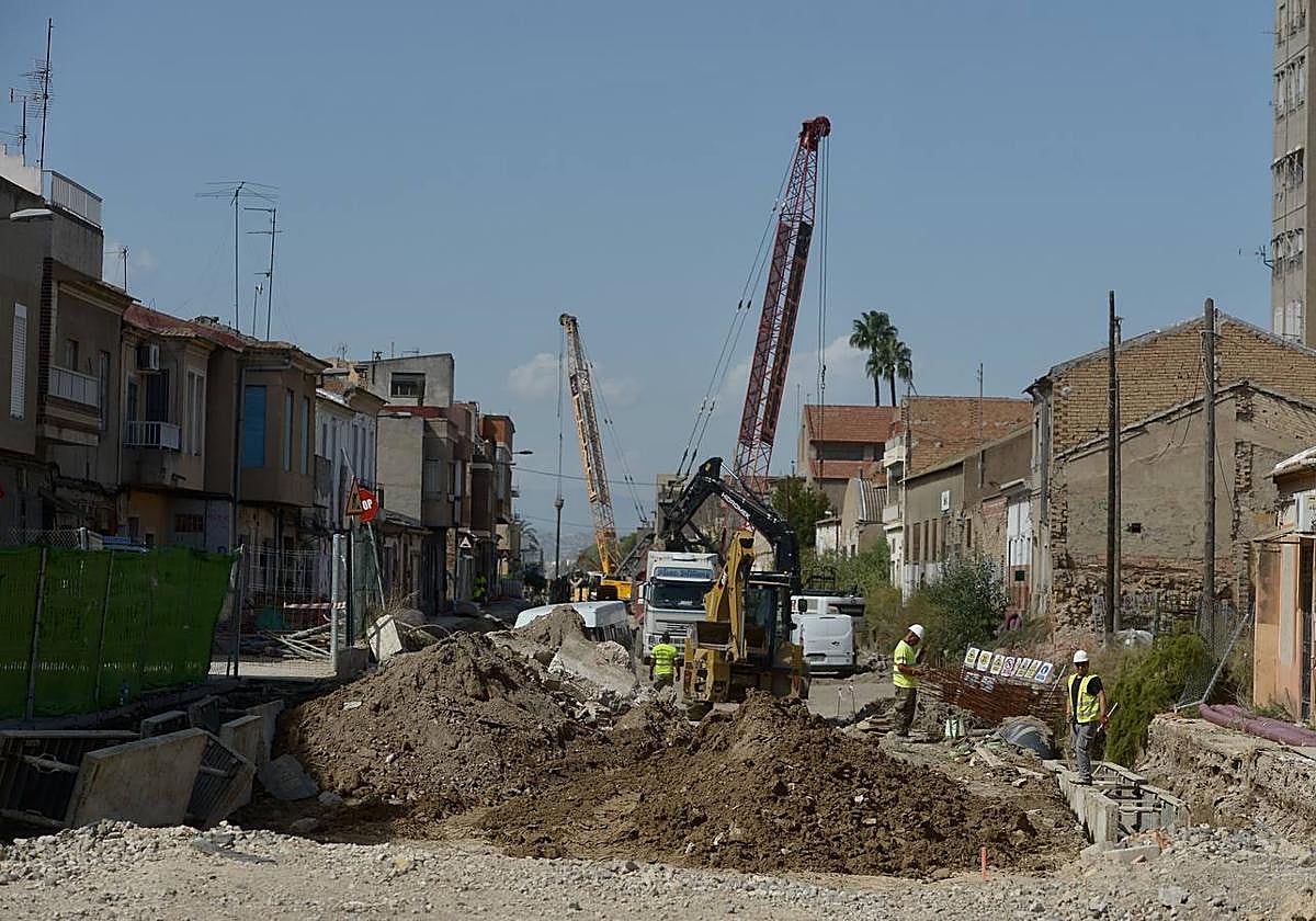 Imagen de archivo de obras en Barriomar.