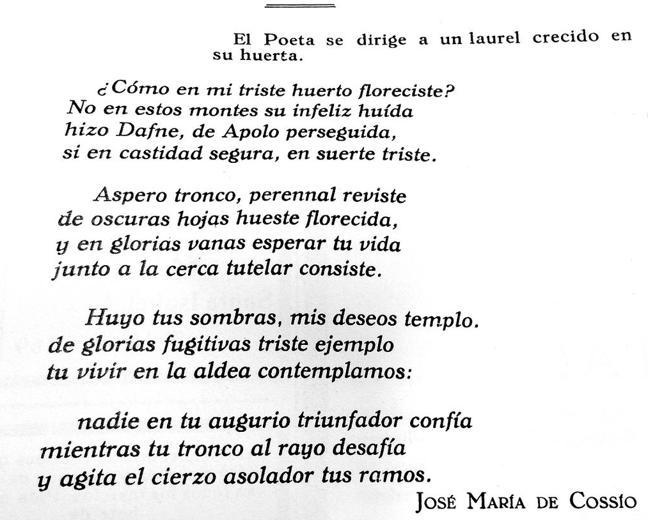 8 de junio de 1924. Primer poema que publica José María de Cossío en el Suplemento Literario de LA VERDAD.