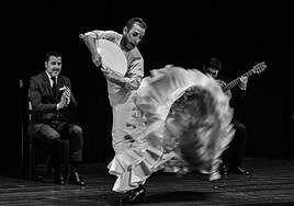 Un momento de la actuación de Manuel Liñán en Murcia.