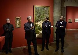 Inauguración de la exposición 'La Edad de Plata en Murcia' con Nacho Ruiz, Alberto Aguirre de Cárcer, Fernando López Miras y José Ballesta.