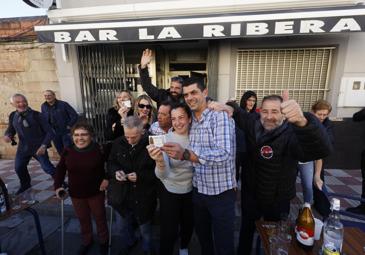 Celebración del Gordo de la Lotería del Niño, el pasado 6 de enero, en Valldigna.