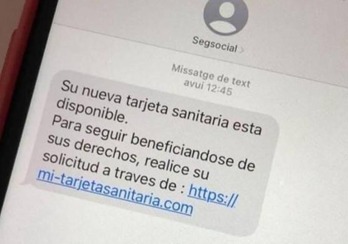 Alertan de una estafa que suplanta a la Seguridad Social en la que solicitan tus datos para actualizar la tarjeta sanitaria.