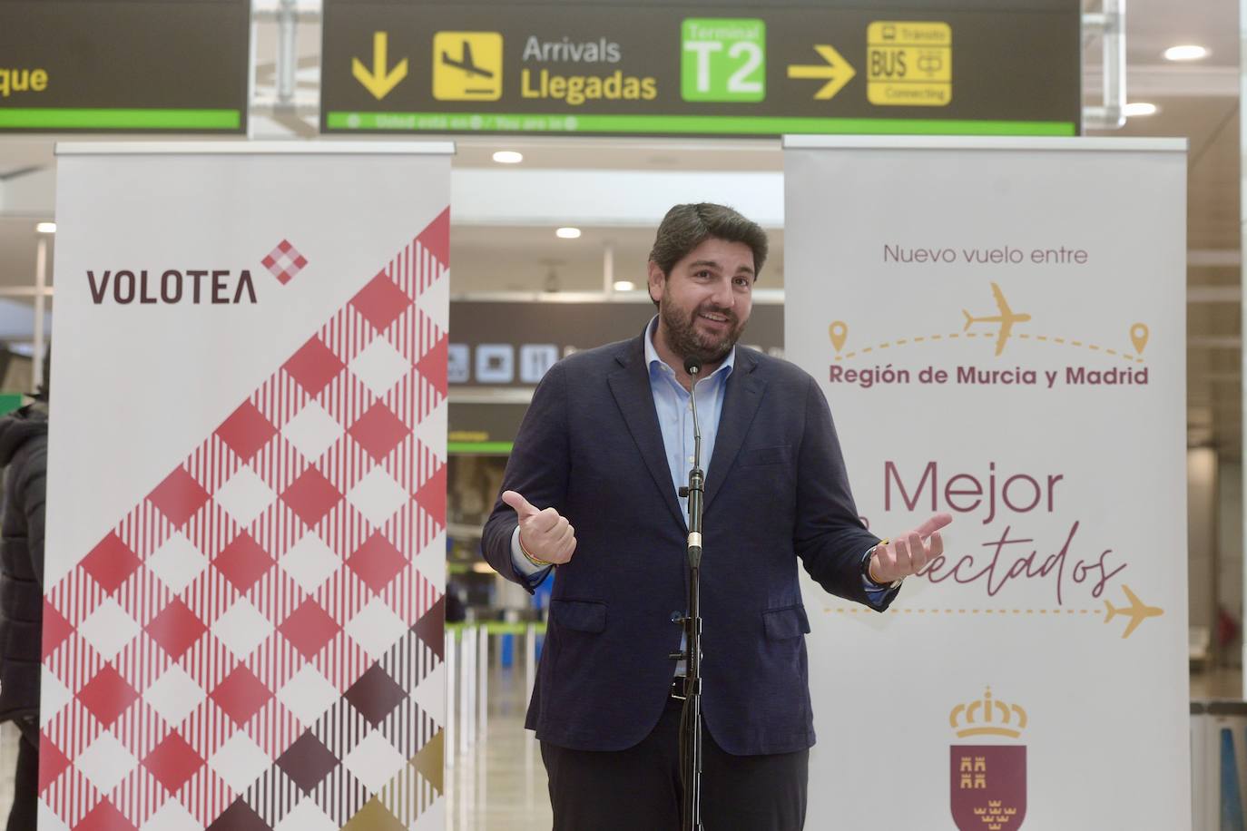 El vuelo entre Madrid y Murcia, en imágenes