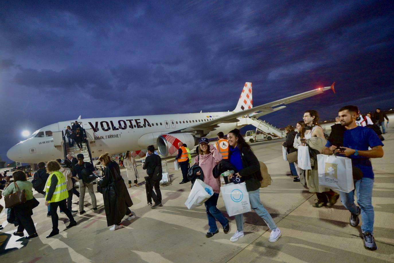 El vuelo entre Madrid y Murcia, en imágenes