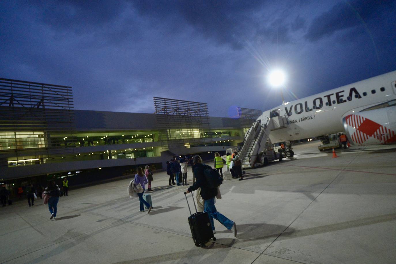 El vuelo entre Madrid y Murcia, en imágenes