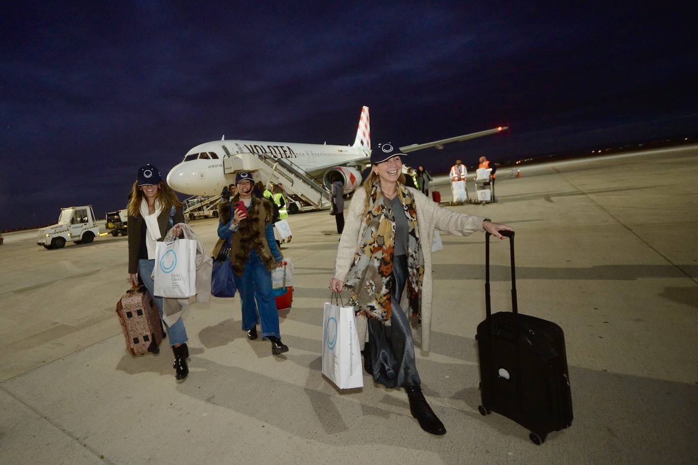 El vuelo entre Madrid y Murcia, en imágenes