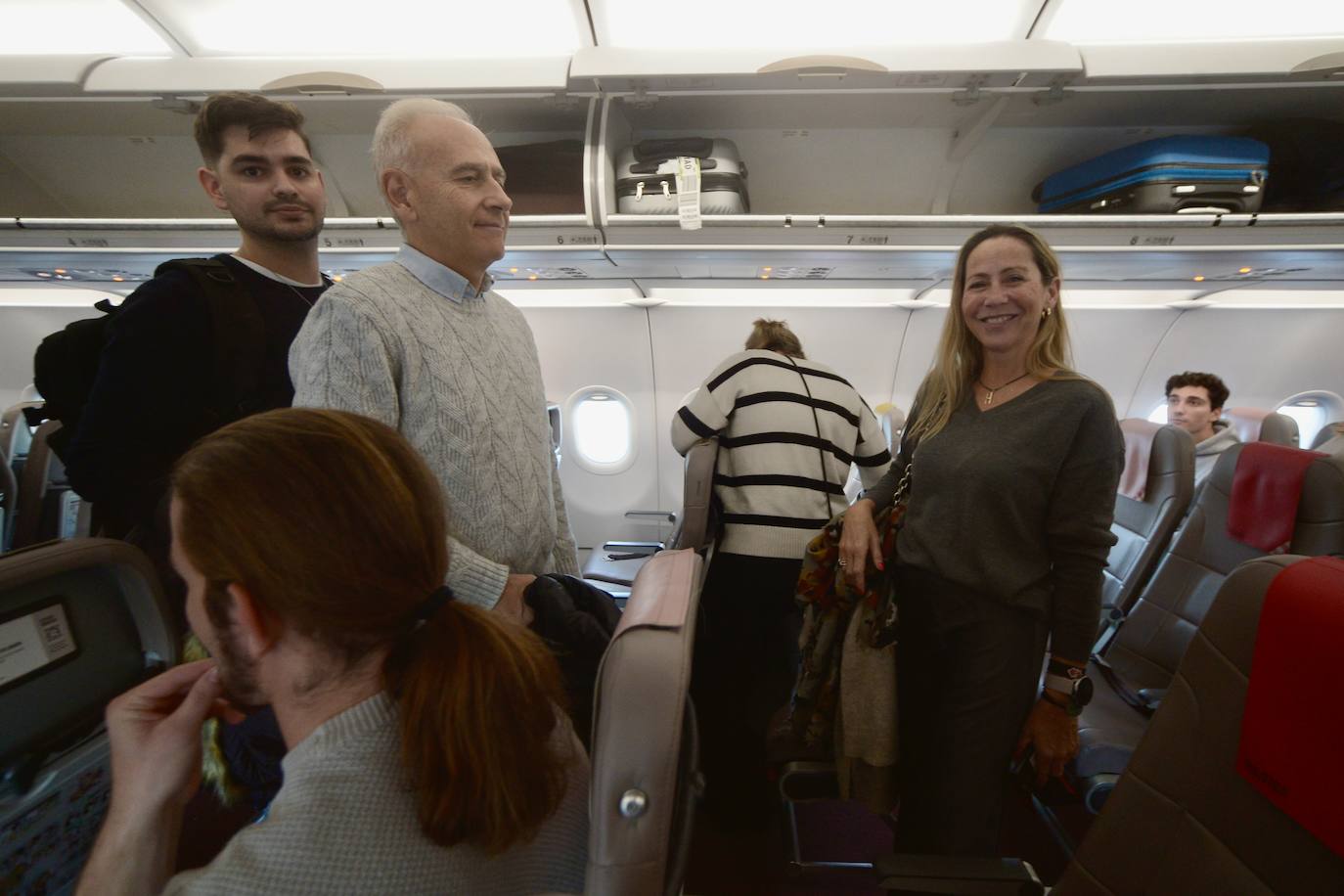 El vuelo entre Madrid y Murcia, en imágenes