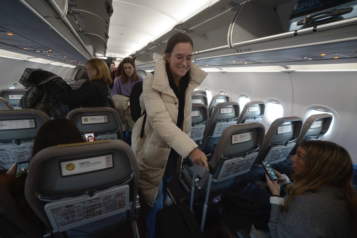 El vuelo entre Madrid y Murcia, en imágenes