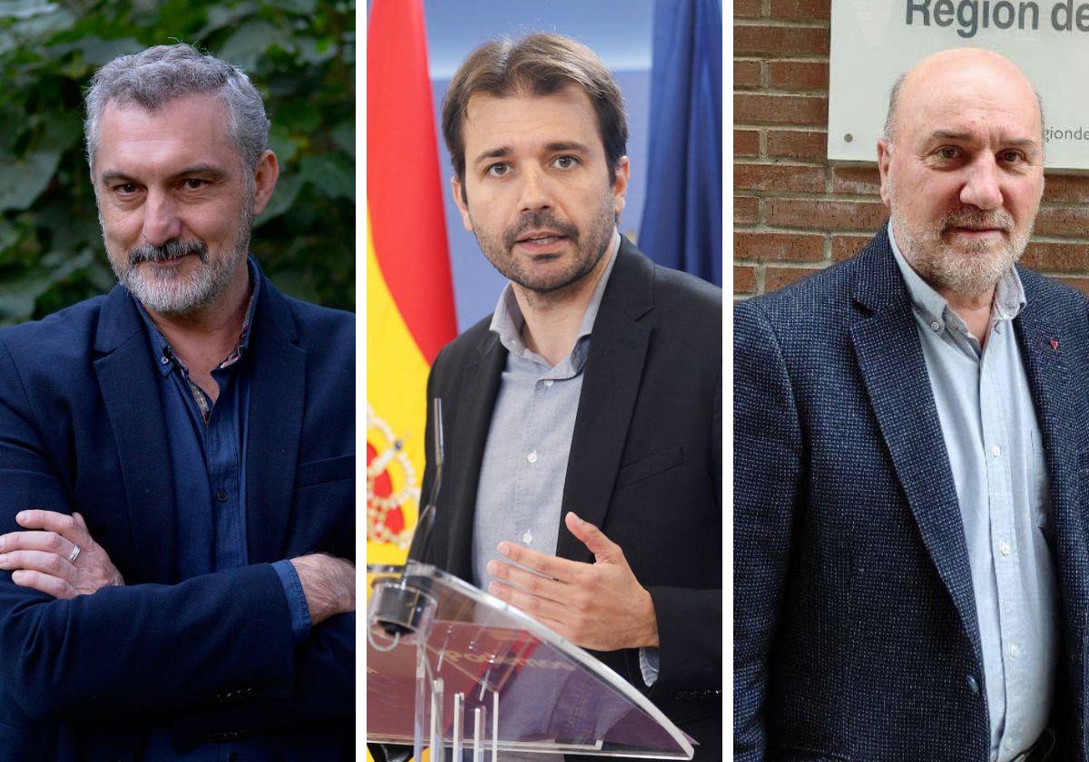 Óscar Urralburu, Javier Sánchez Serna y José Luis Álvarez-Castellanos.