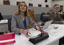 Conchita Ruiz, este lunes, en la Asamblea Regional.