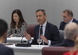 El consejero, Marcos Ortuño, en la presentación de su capítulo de los Presupuestos.