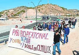 Manifestación de la plataforma Tercia Incomunicada, ayer.