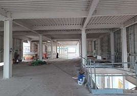 Estado del interior de la nueva estación del Carmen.