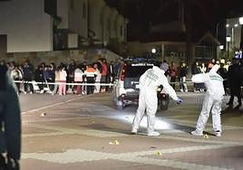 Efectivos de la Guardia Civil en el lugar del suceso.