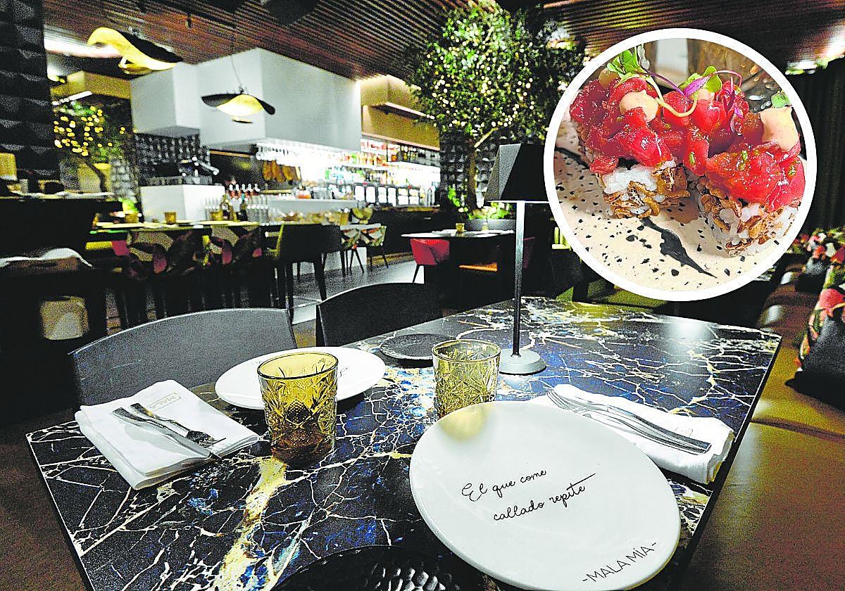 Elegante comedor del restaurante Mala Mía by Agus.