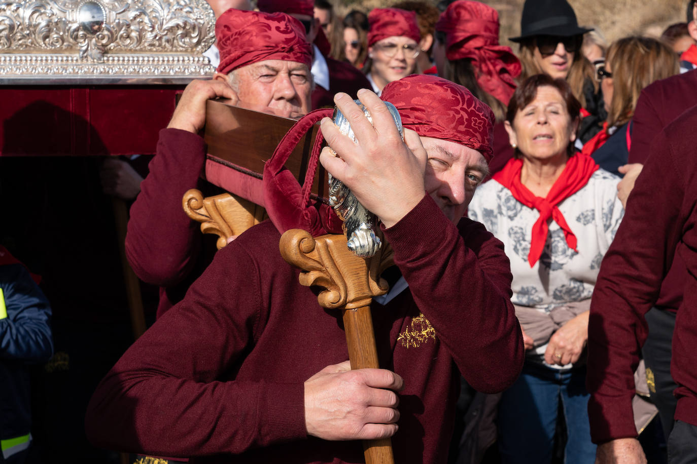 La romería de bajada de La Santa de Totana, en imágenes