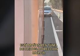El temerario comportamiento de un conductor mientras circulaba por la N-340 a su paso por Orihuela.
