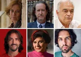 Pilar Cernuda, Jerónimo Tristante, Esteban González Pons, Andrés Suárez, Marisa López Soria y Guille Galván.