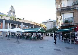 La plaza de la Universidad de Murcia, en una foto de archivo.