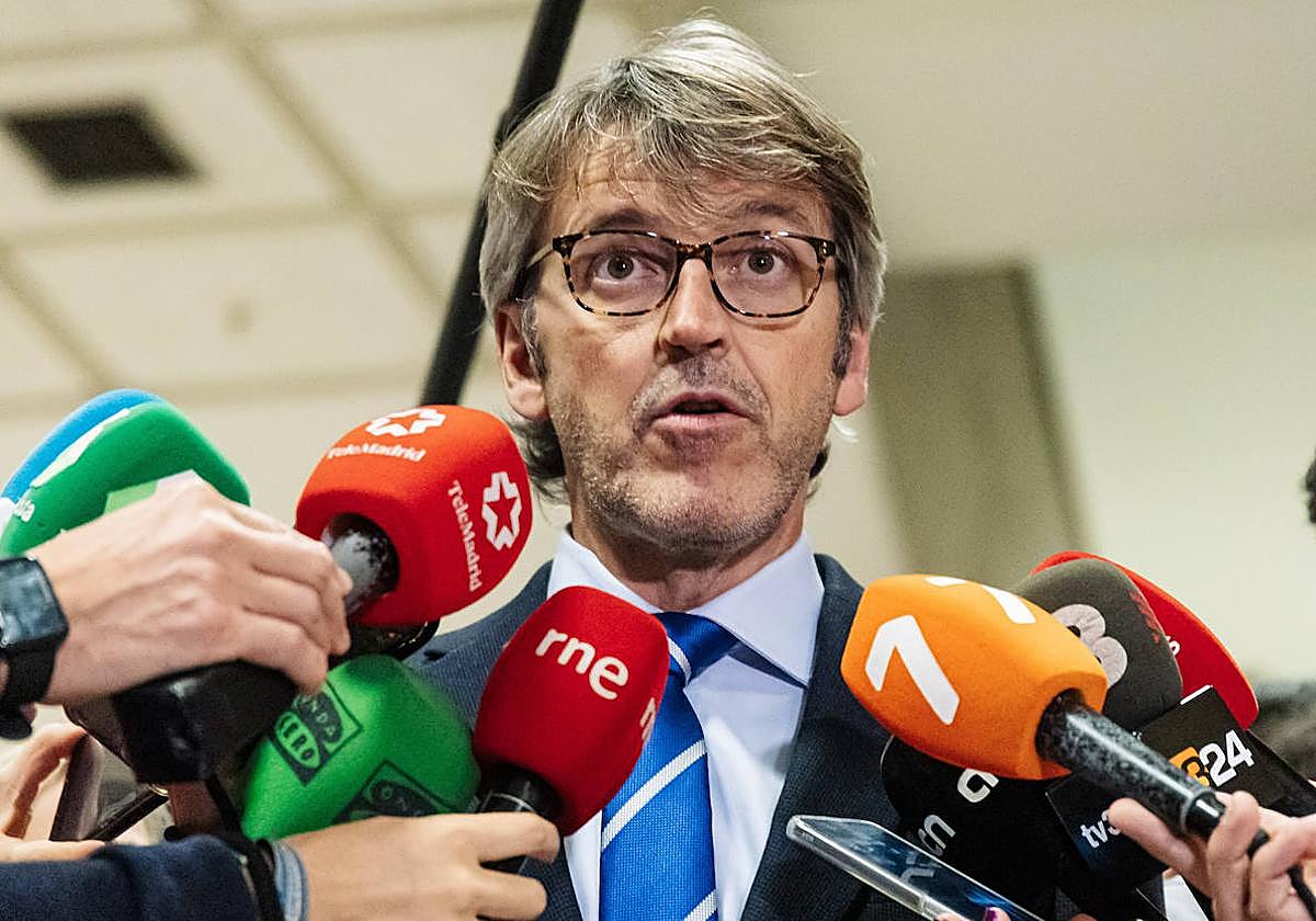 El consejero de Hacienda de la Región, Luis Alberto Marín, tras asistir al Consejo de Política Fiscal y Financiera.