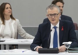 El consejero de Salud, Juan José Pedreño, el pasado día 1 durante la presentación de los presupuestos en la Asamblea Regional.