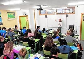 Alumnos de Bachillerato de un instituto de Murcia, en una imagen de archivo.