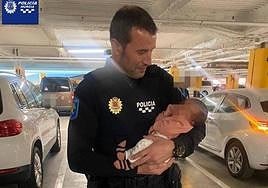 Imagen del bebé rescatado.