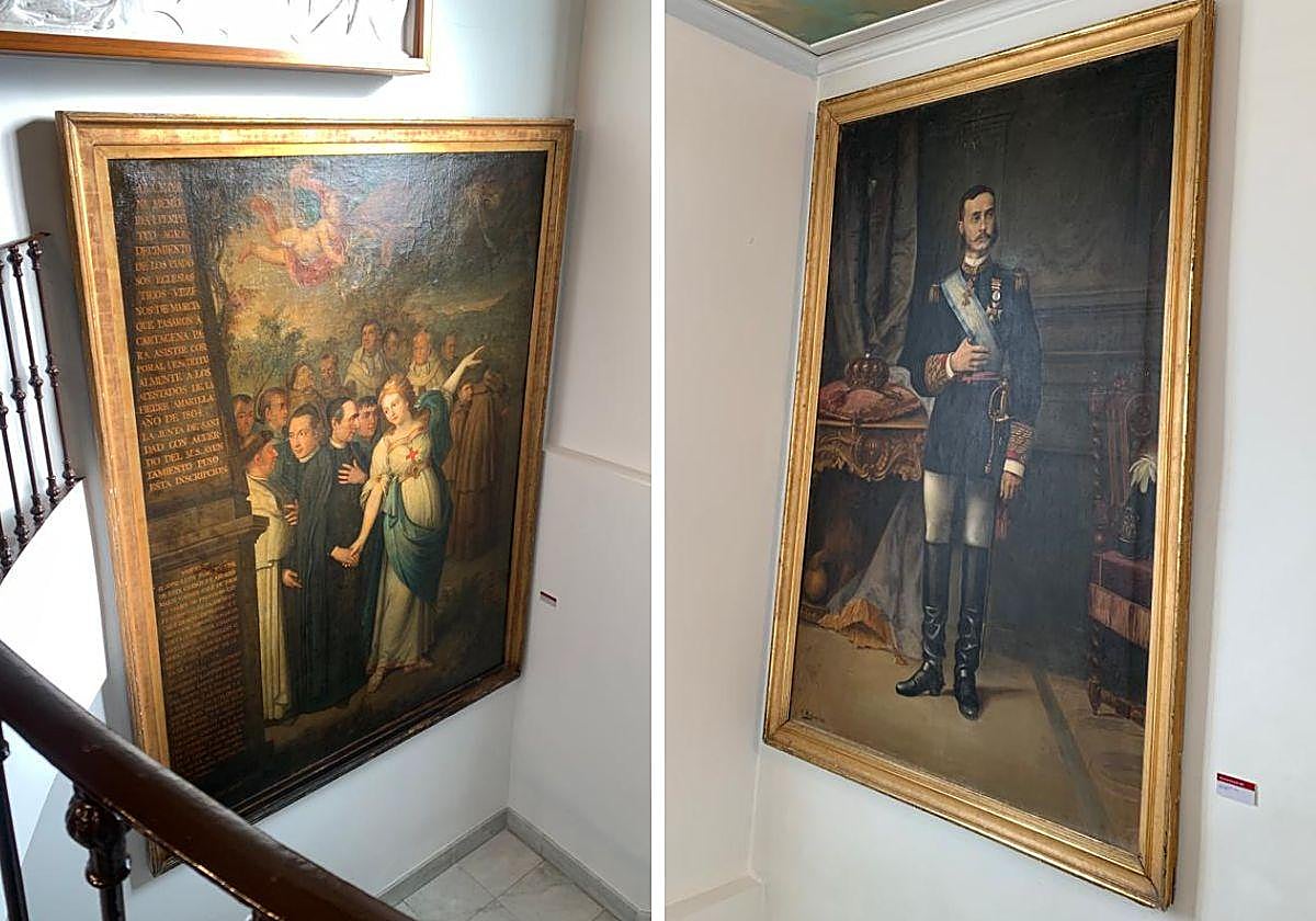 'La Peste', obra del pintor oriolano Joaquín Campos López, en el Museo de la Ciudad.'Retrato de Alfonso XII', lienzo del artista murciano Antonio Meseguer Alcaraz, ya expuesto.