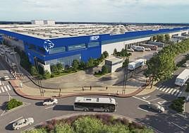 Recreación de la plataforma que se levantará en Alhama.