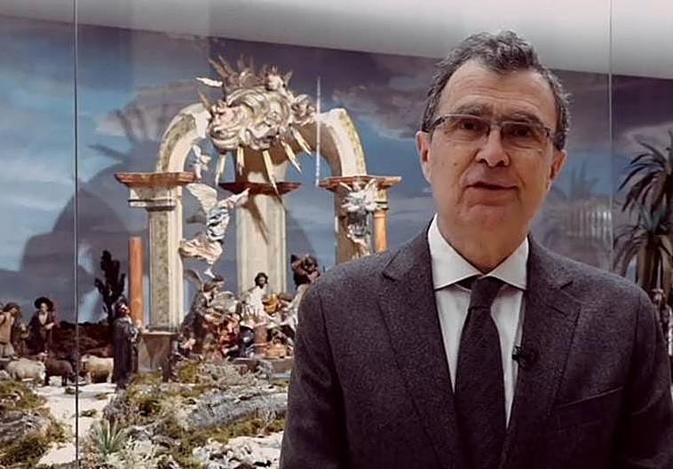 José Ballesta, durante su mensaje navideño.