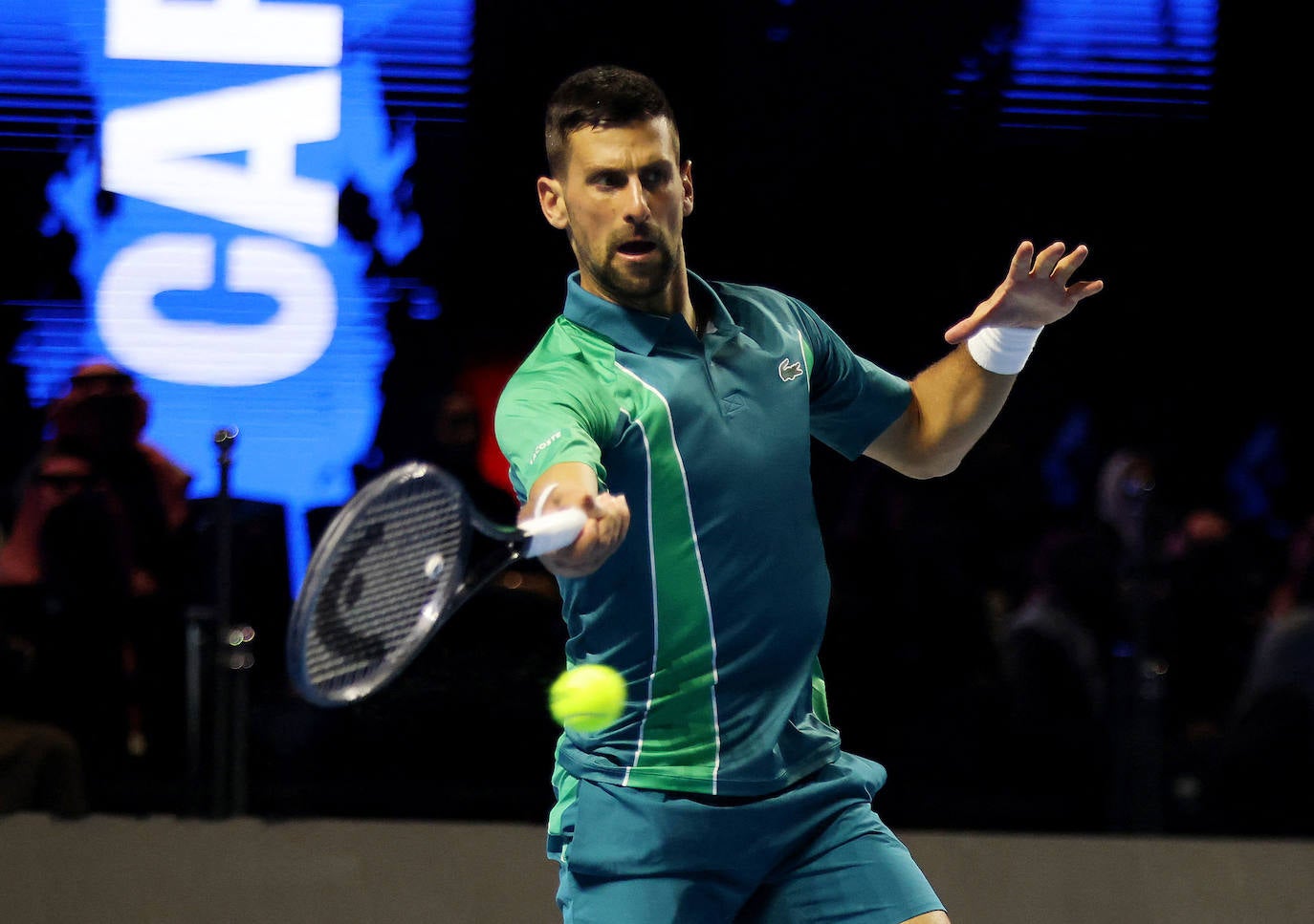 El partido de exhibición entre Alcaraz y Djokovic, en imágenes