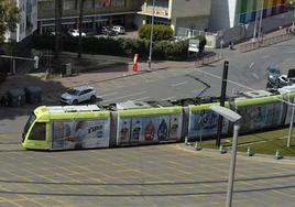 El tranvía de Murcia, en una imagen de archivo.
