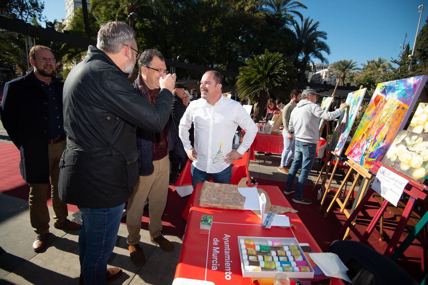 Encuentro entre pintores para retratar la Navidad en Murcia