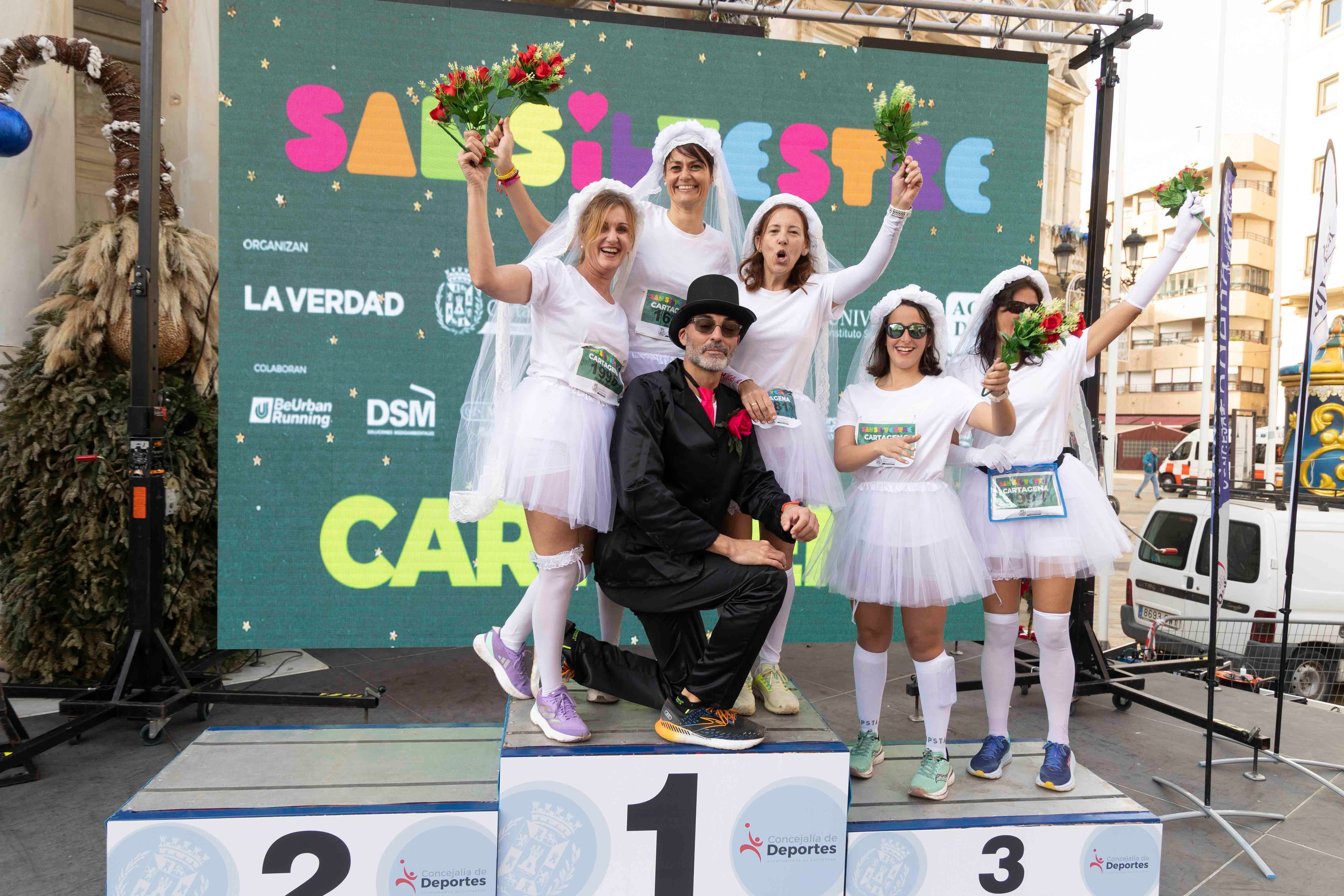 El podio de la San Silvestre de Cartagena 2023, en imágenes