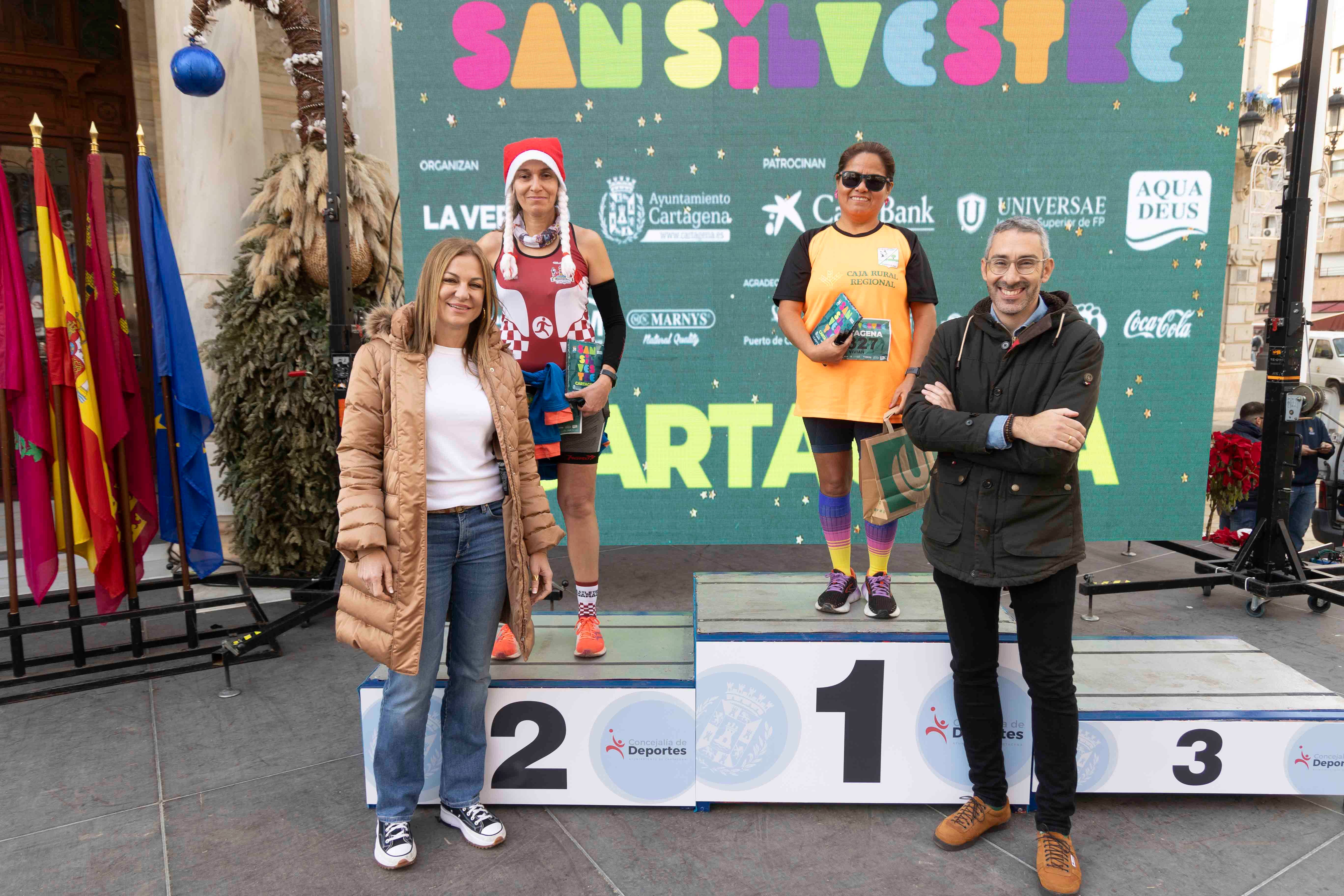 El podio de la San Silvestre de Cartagena 2023, en imágenes