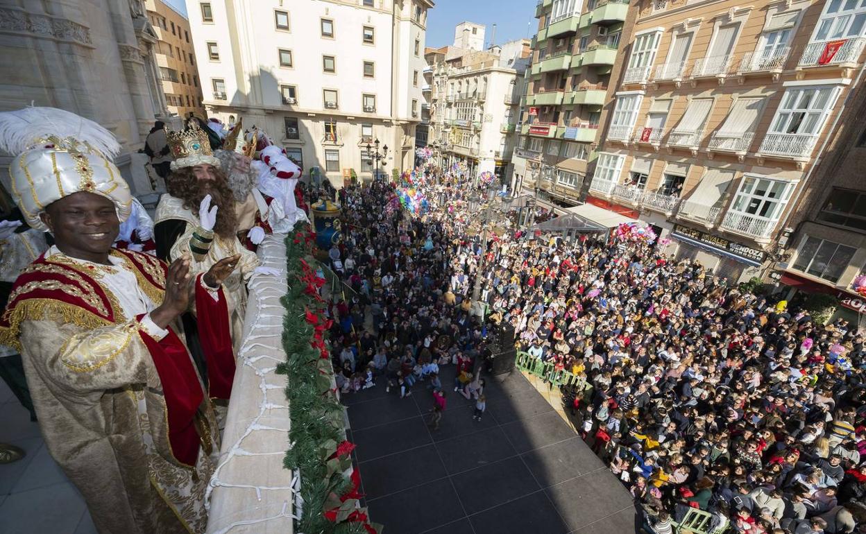 Recepción de los Reyes Magos en una imagen de archivo. 