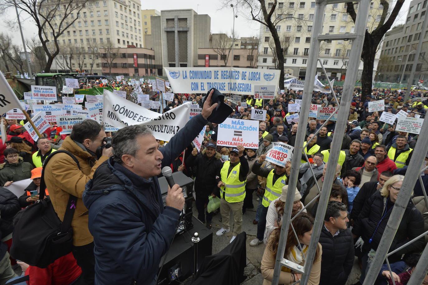 Fotos: La protesta contra el recorte del Trasvase Tajo-Segura, en imágenes