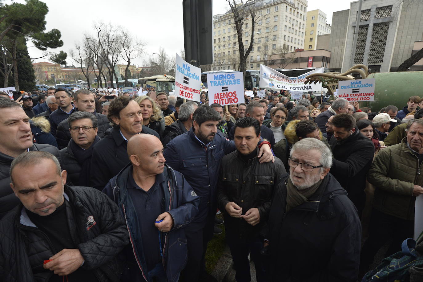 Fotos: La protesta contra el recorte del Trasvase Tajo-Segura, en imágenes