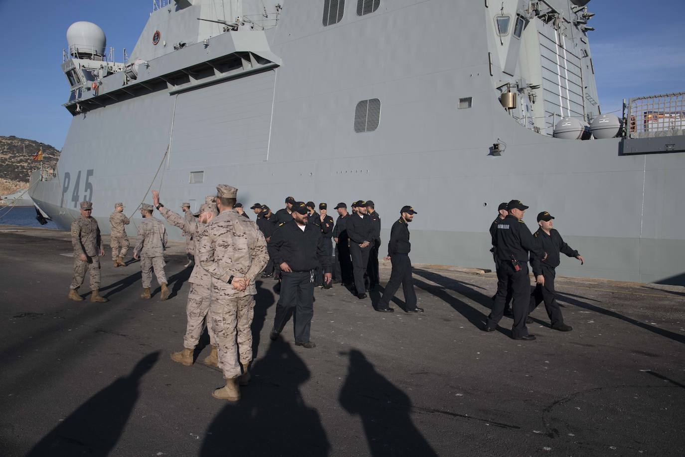Fotos: La salida del buque Audaz en Cartagena, en imágenes