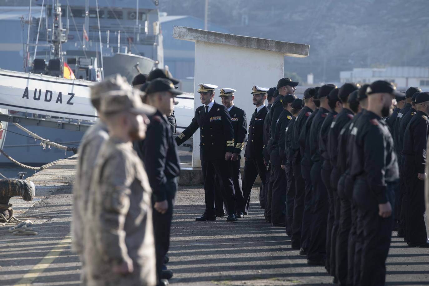 Fotos: La salida del buque Audaz en Cartagena, en imágenes
