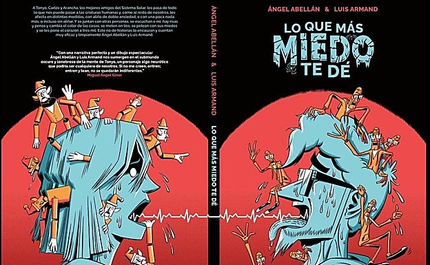 Portada y contraportada del cómic publicado con una ayuda del Gobierno de Aragón. 