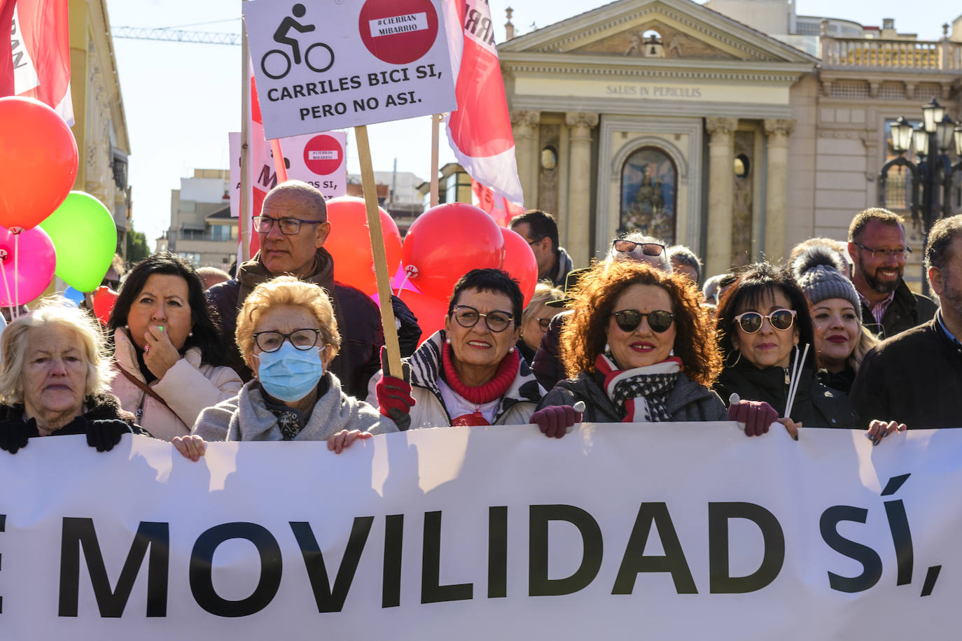 Fotos: La protesta de los vecinos contra el Plan de Movilidad en el centro de Murcia, en imágenes
