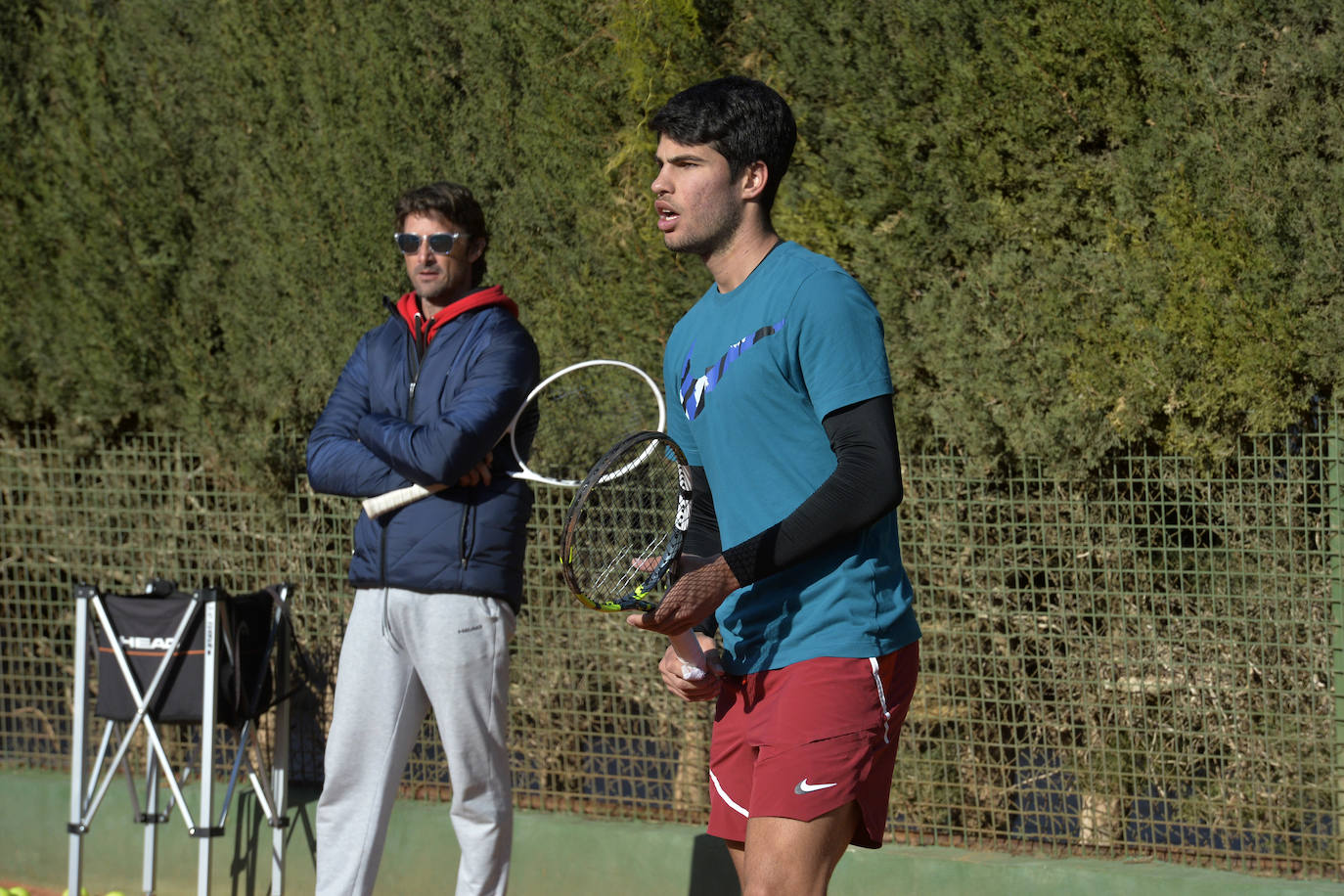 Fotos: Así entrena Carlos Alcaraz en Murcia antes de volver a la pista