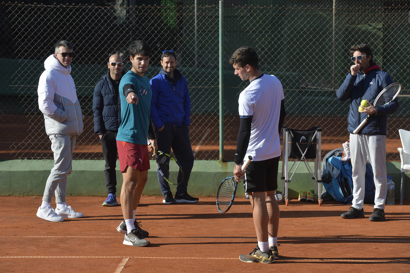 Fotos: Así entrena Carlos Alcaraz en Murcia antes de volver a la pista